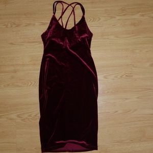 Plush merlot Velvet dress